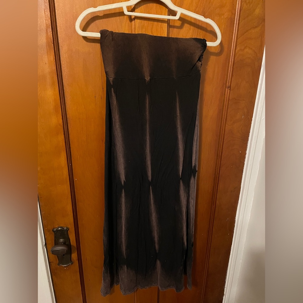 Bleach Washed Maxi Skirt